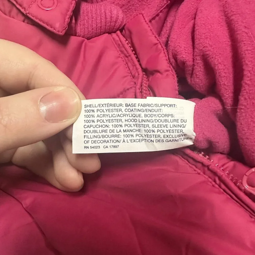 Baby Gap Pink Puffer Warmest Bundles Hooded Convertible Bunting Size 6-12M